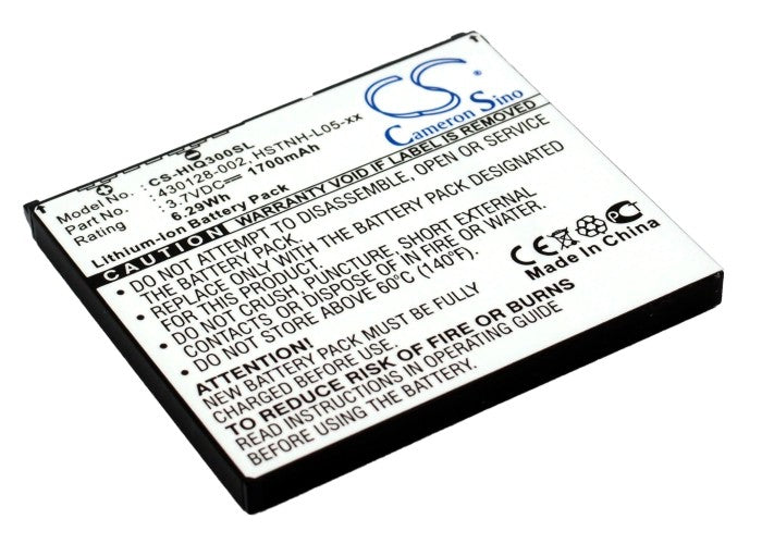 Replacement Battery for HP iPAQ 300 – PDA, Pocket PC – 1700mAh / 3.7V