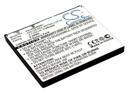 Replacement Battery for HP iPAQ 300 – PDA, Pocket PC – 1700mAh / 3.7V