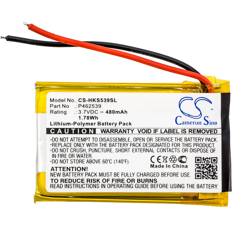 Replacement Battery for Harman/Kardon SOHO – Wireless Headset – 480mAh / 3.7V - image 3