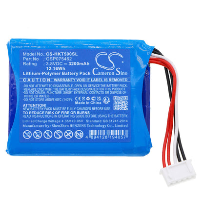 Replacement Battery for Harman/Kardon  HTRAVBLK-00050 – Speaker – 3200mAh / 12.16Wh / 3.8V