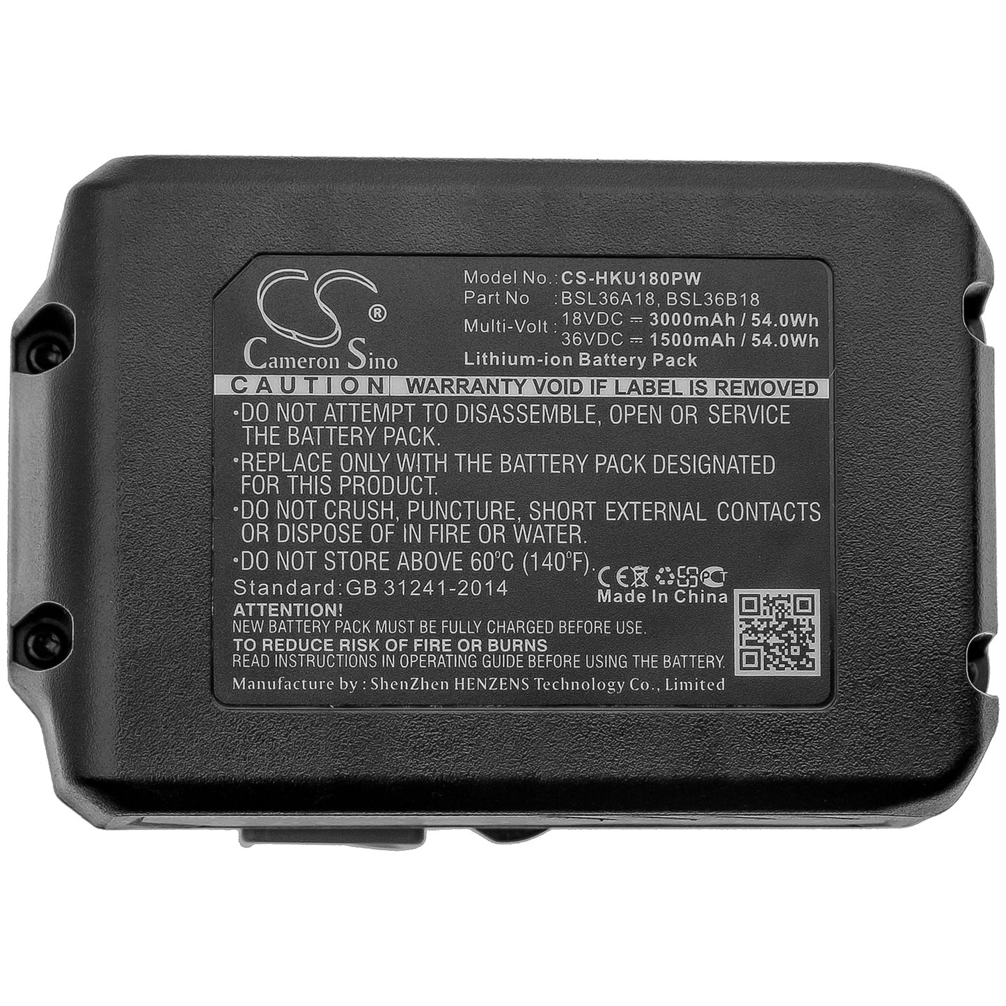 Replacement Battery for HiKOKI  371751M – Power Tools – 3000mAh / 54.00Wh / 18V