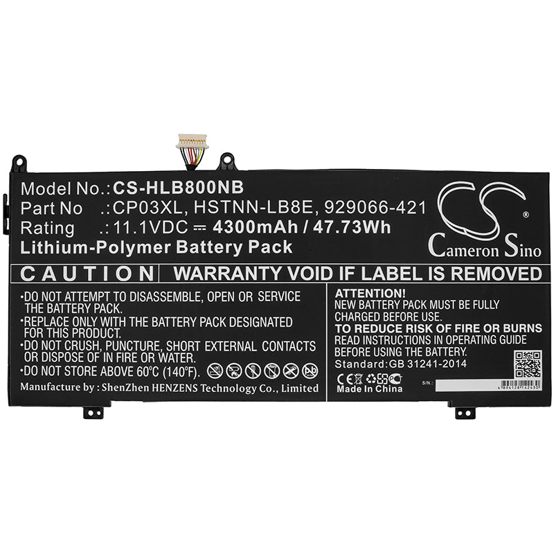 Replacement Battery for HP Spectre x360 13 Convertible – Notebook, Laptop – 4300mAh / 11.1V - image 3