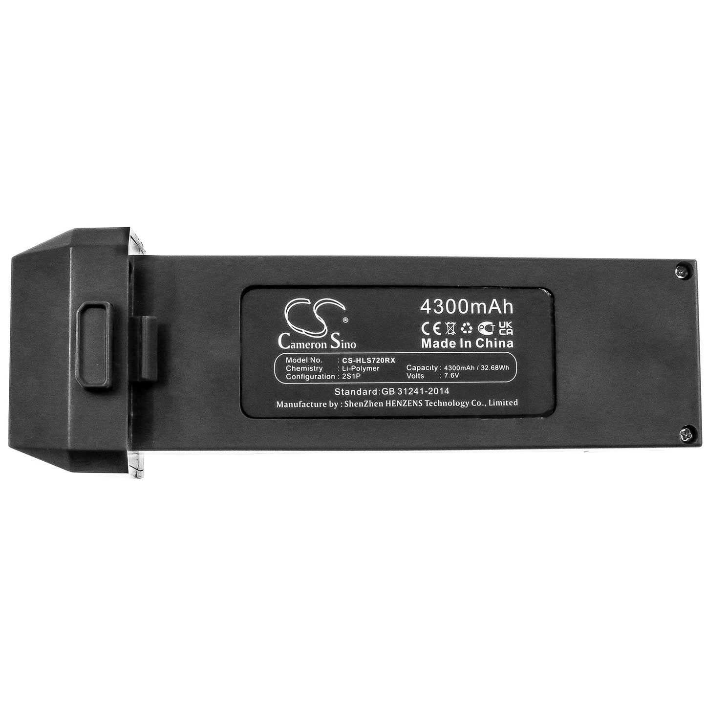 Replacement Battery for Holy Stone  HS720 – Drones – 4300mAh / 32.68Wh / 7.6V