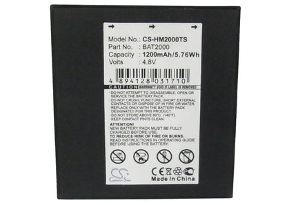 Replacement Battery for HME  COM 2000 – Wireless Headset – 1200mAh / 5.76Wh / 4.8V