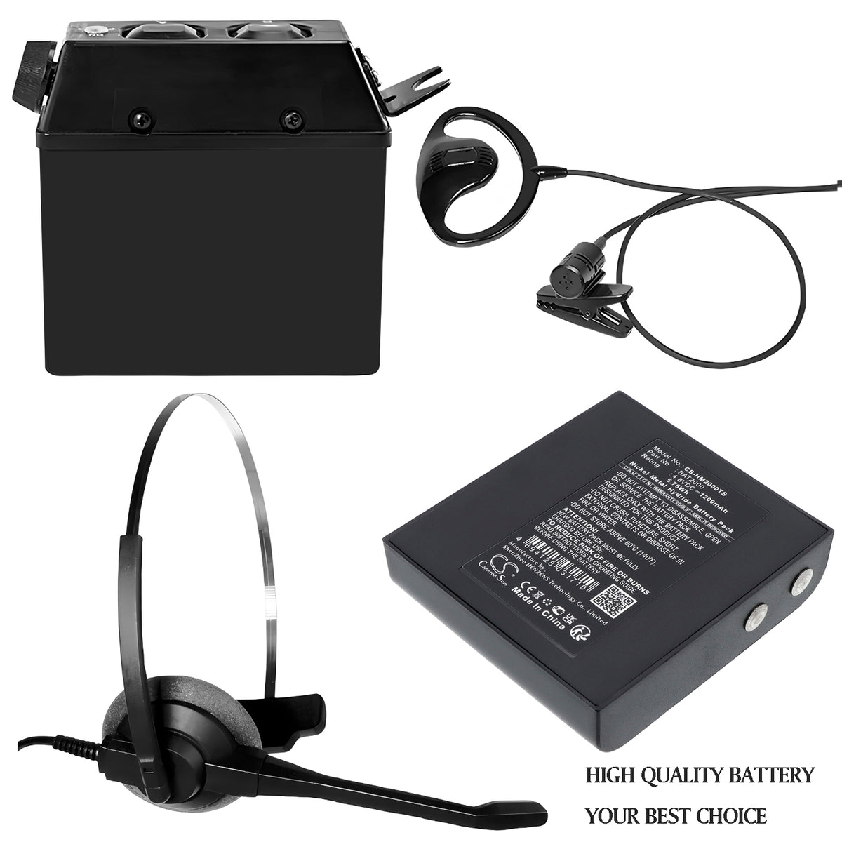 Replacement Battery for HME COM 2000 – Wireless Headset – 1200mAh / 4.8V
