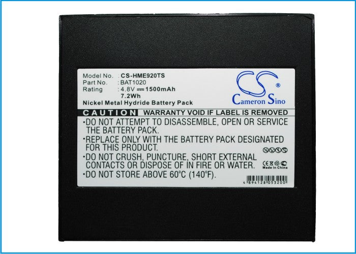 Replacement Battery for HME  1020 – Wireless Headset – 1500mAh / 7.20Wh / 4.8V