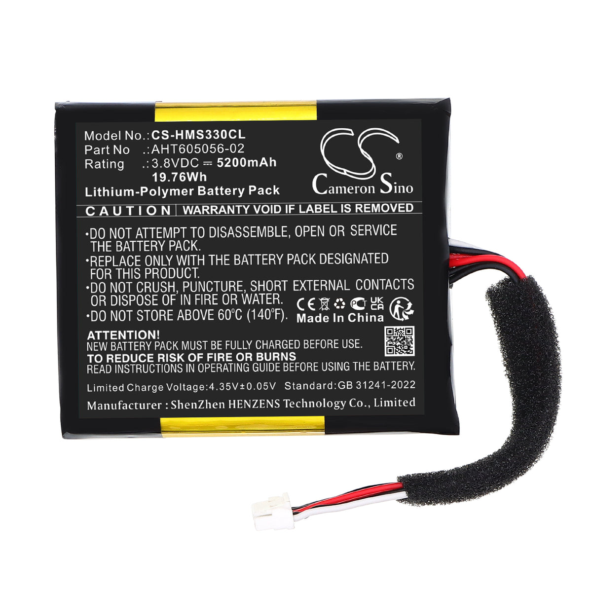 Replacement Battery for Hikvision MAS 3300 – Communication & Conferencing – 5200mAh / 3.8V