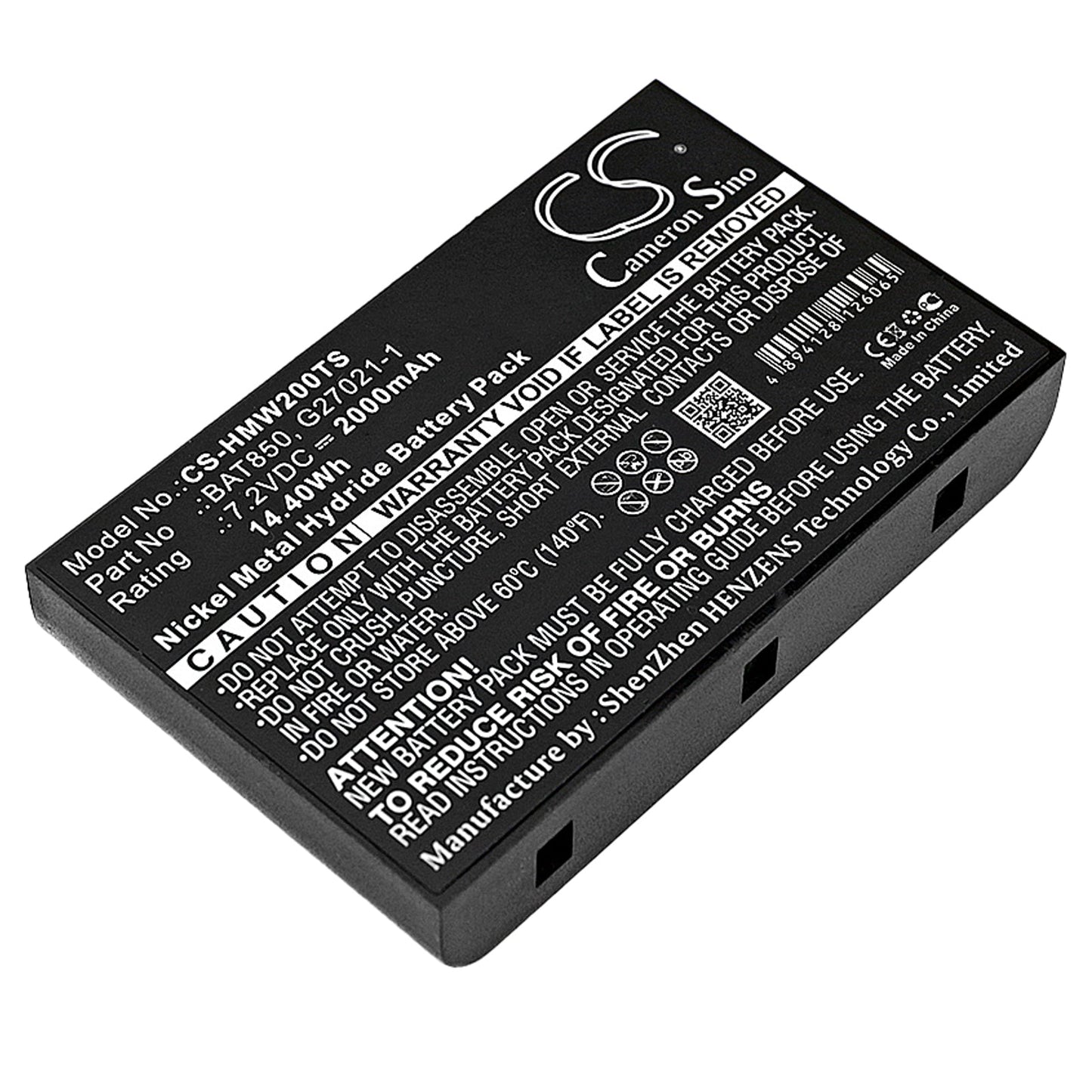 Replacement Battery for HME  MB Base Stations – Wireless Headset – 2000mAh / 14.40Wh / 7.2V