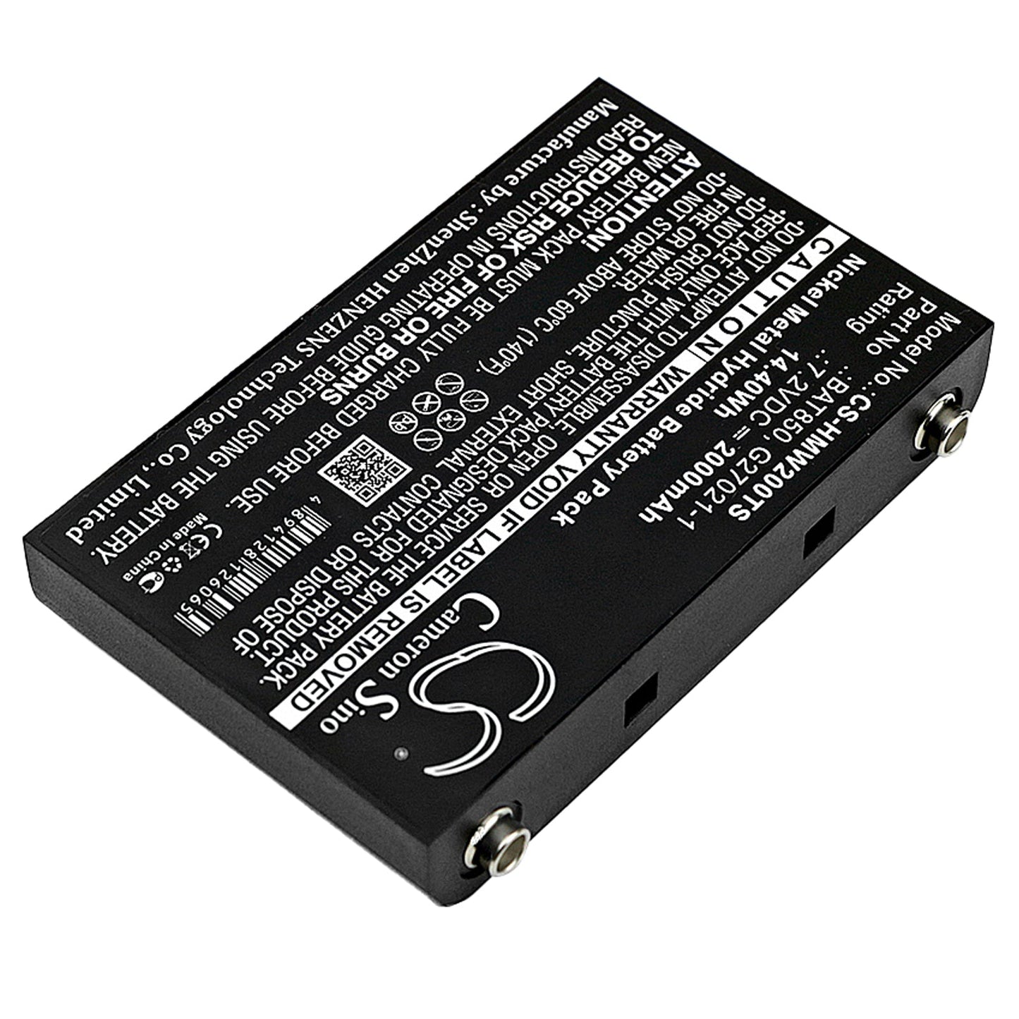 Replacement Battery for HME  MB Base Stations – Wireless Headset – 2000mAh / 14.40Wh / 7.2V