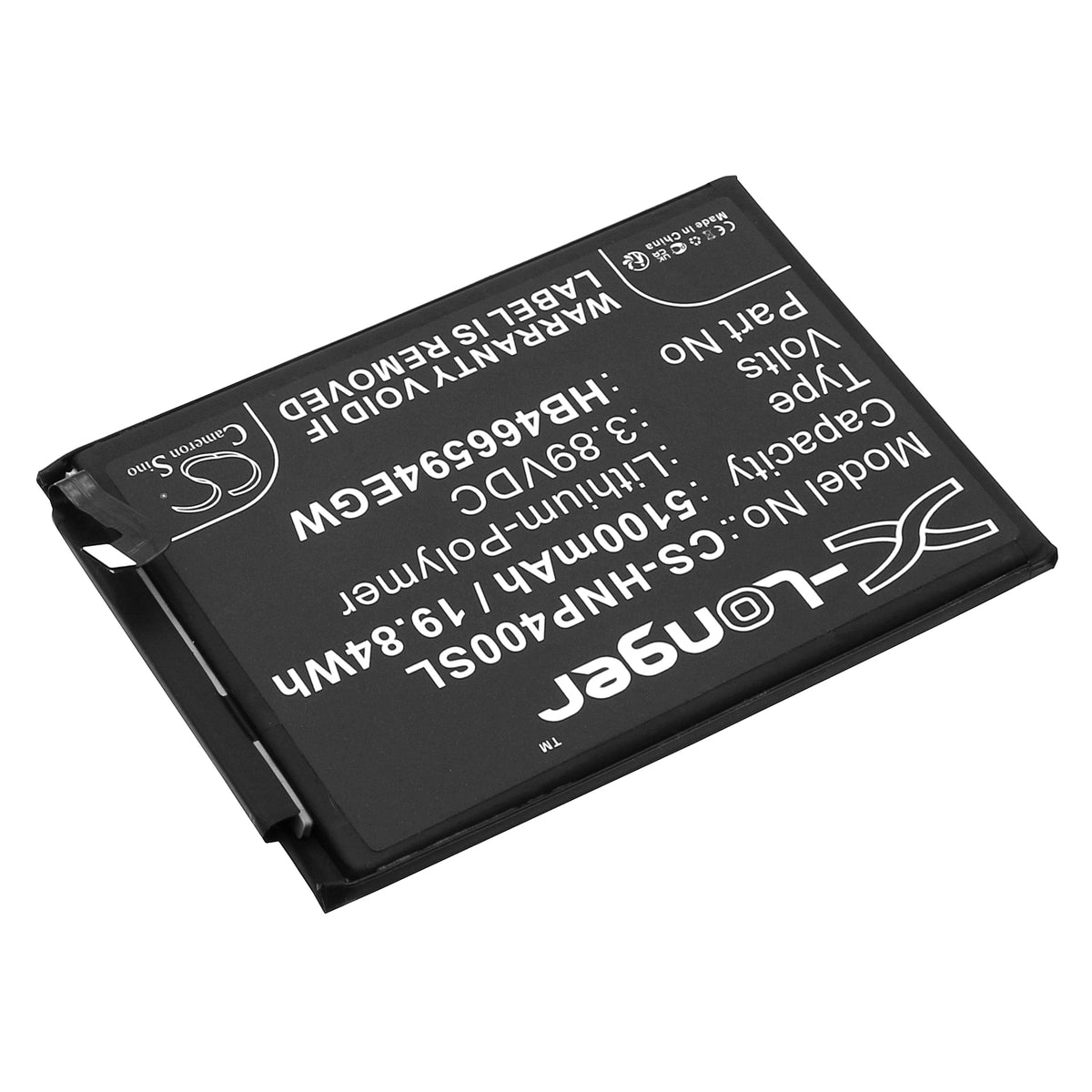 Replacement Battery for Honor Play 40 – Mobile, SmartPhone – 5100mAh / 3.89V