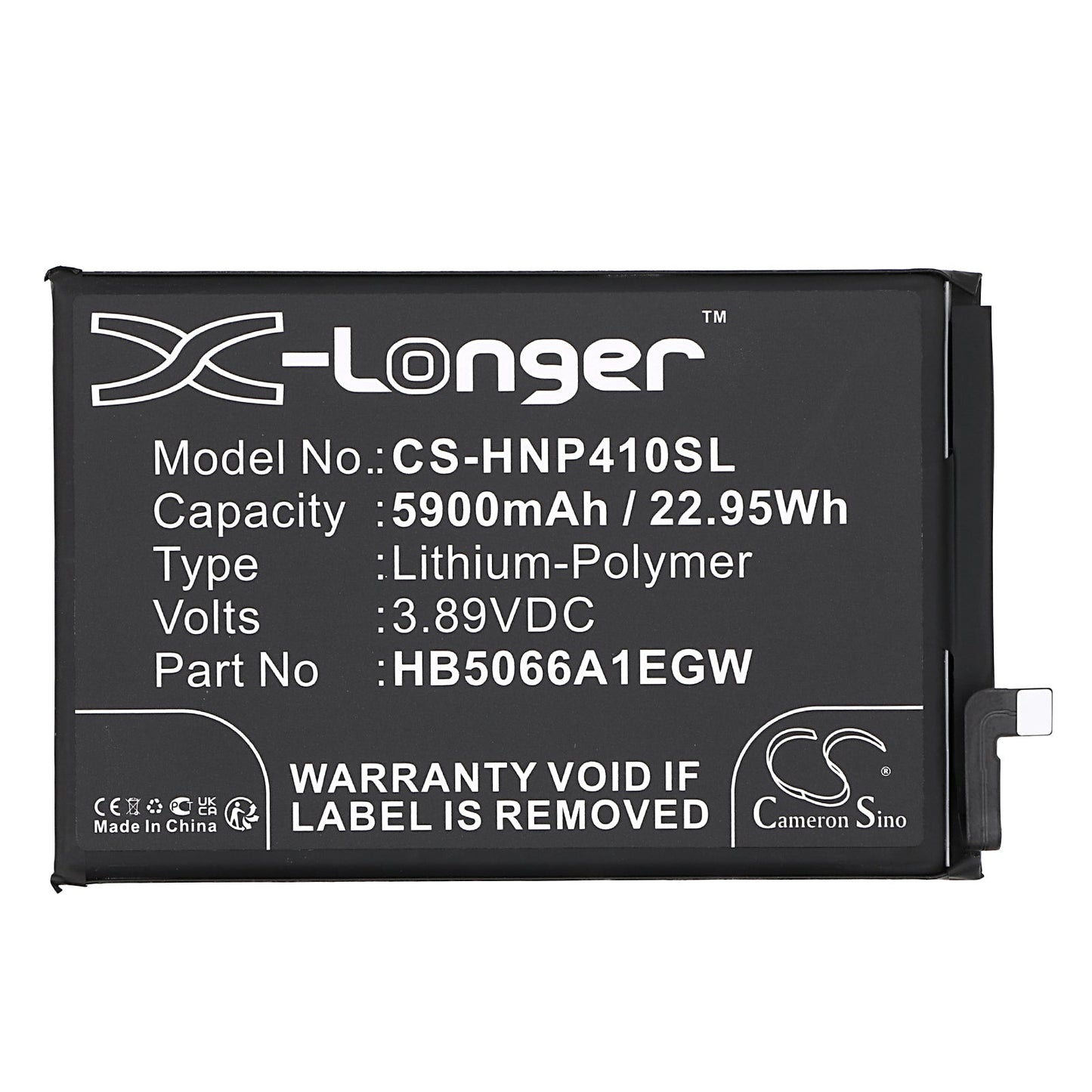 Replacement Battery for Honor  Changwan 40 Plus – Mobile, SmartPhone – 5900mAh / 22.95Wh / 3.89V