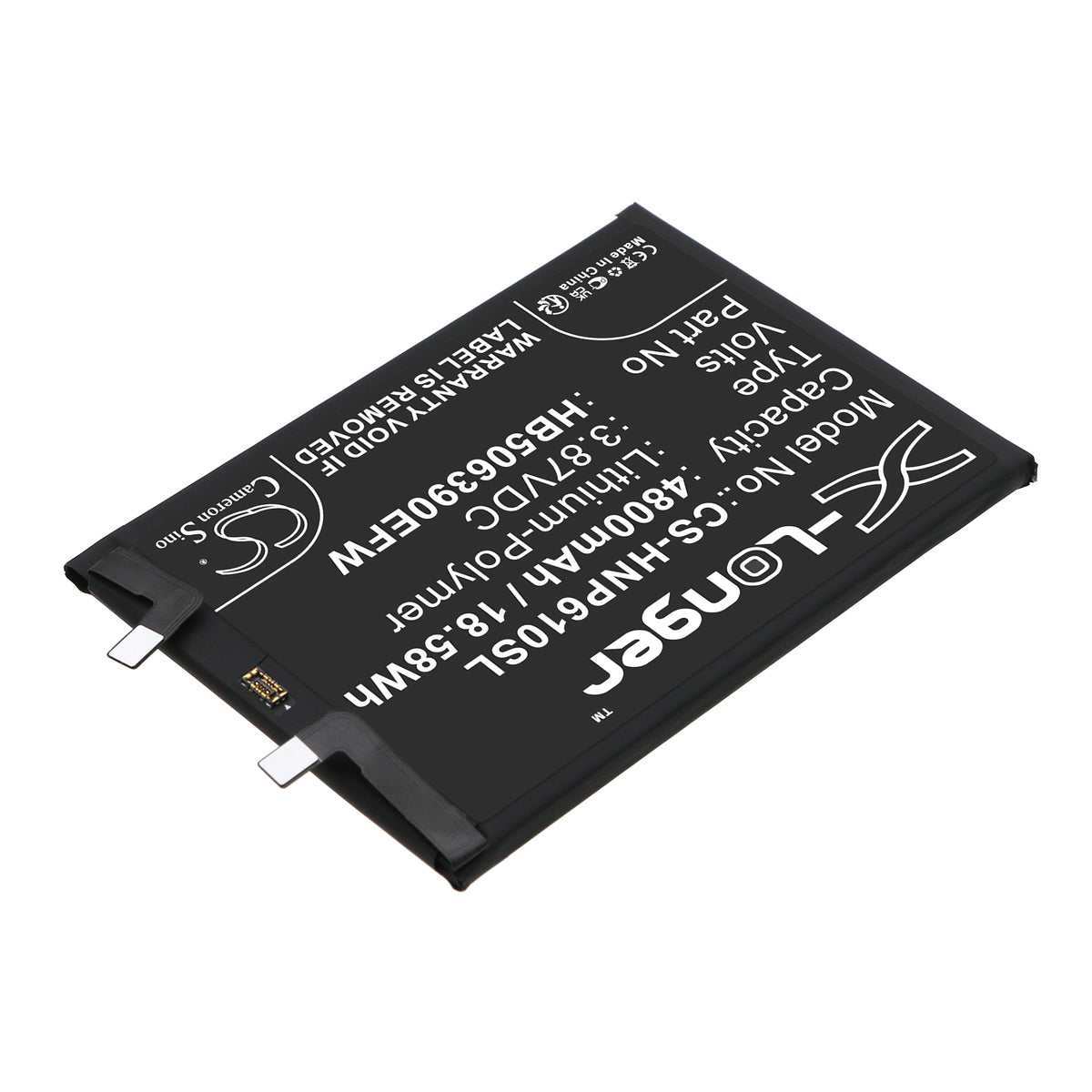 Replacement Battery for Honor 60 Pro 5G – Mobile, SmartPhone – 4800mAh / 3.87V