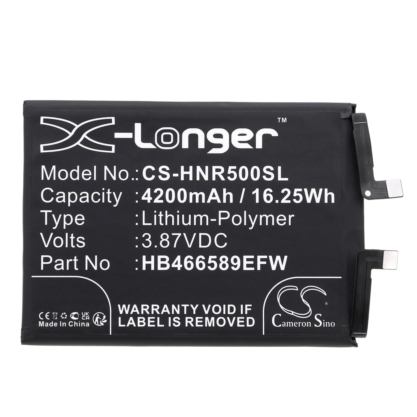 Replacement Battery for Honor  50 Lite – Mobile, SmartPhone – 4200mAh / 16.25Wh / 3.87V