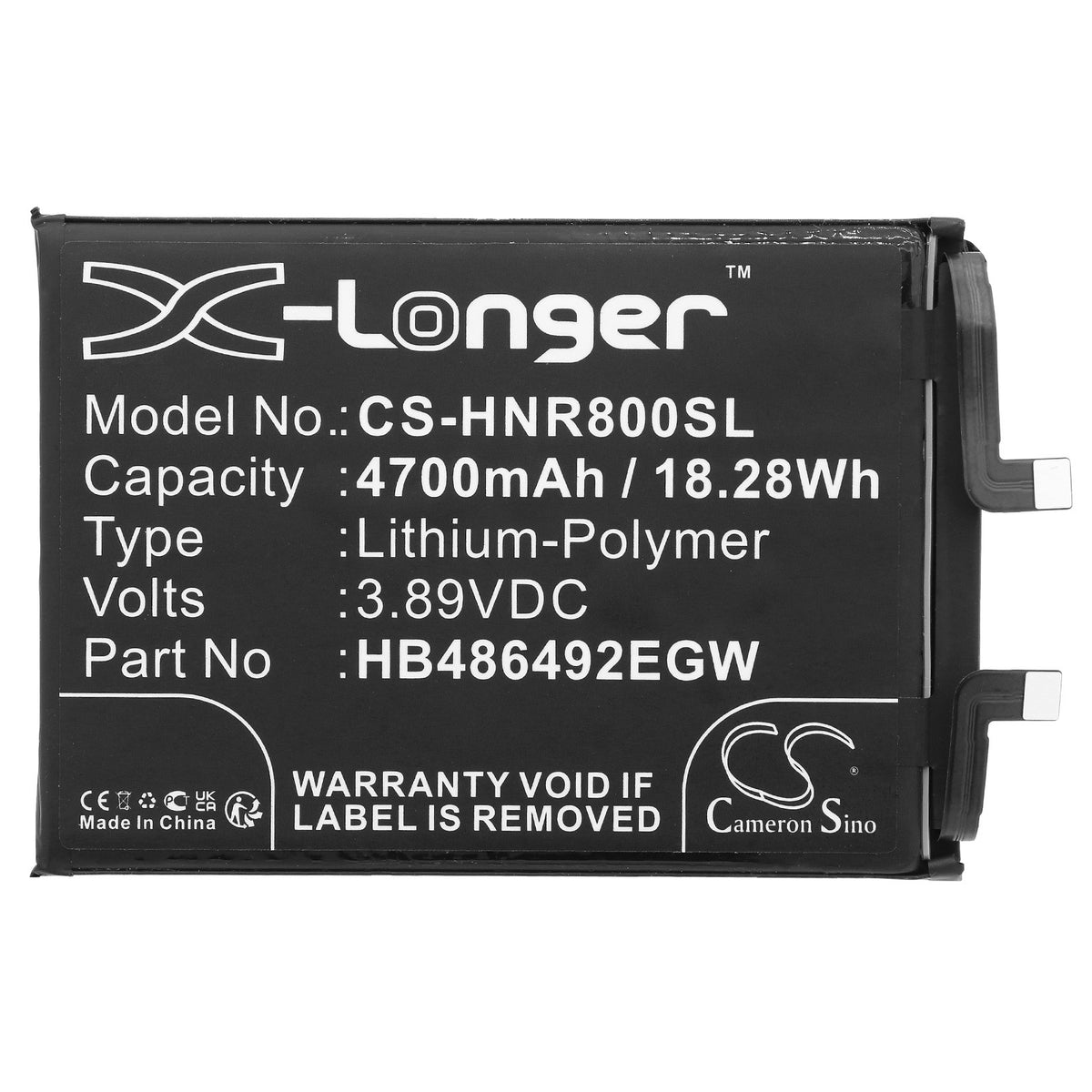 Replacement Battery for Honor 80 SE – Mobile, SmartPhone – 4700mAh / 3.89V