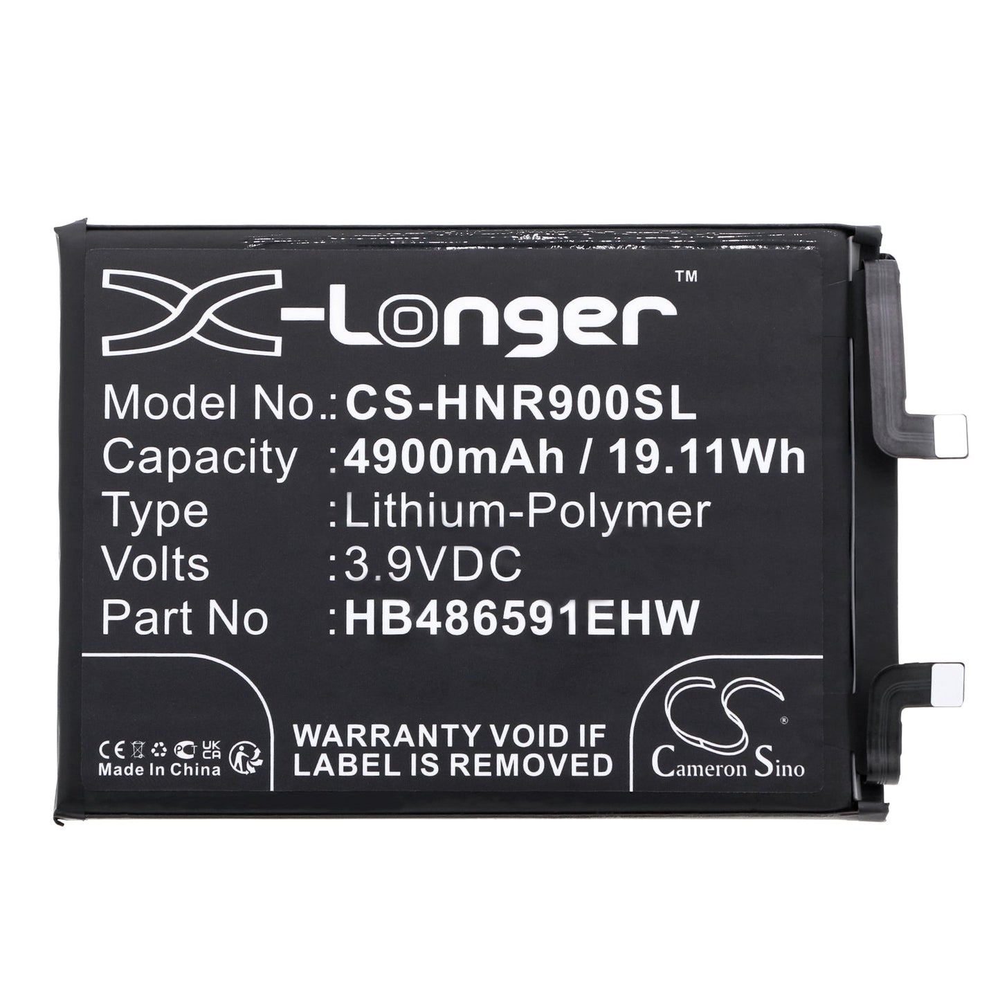 Replacement Battery for Honor  90 – Mobile, SmartPhone – 4900mAh / 19.11Wh / 3.9V
