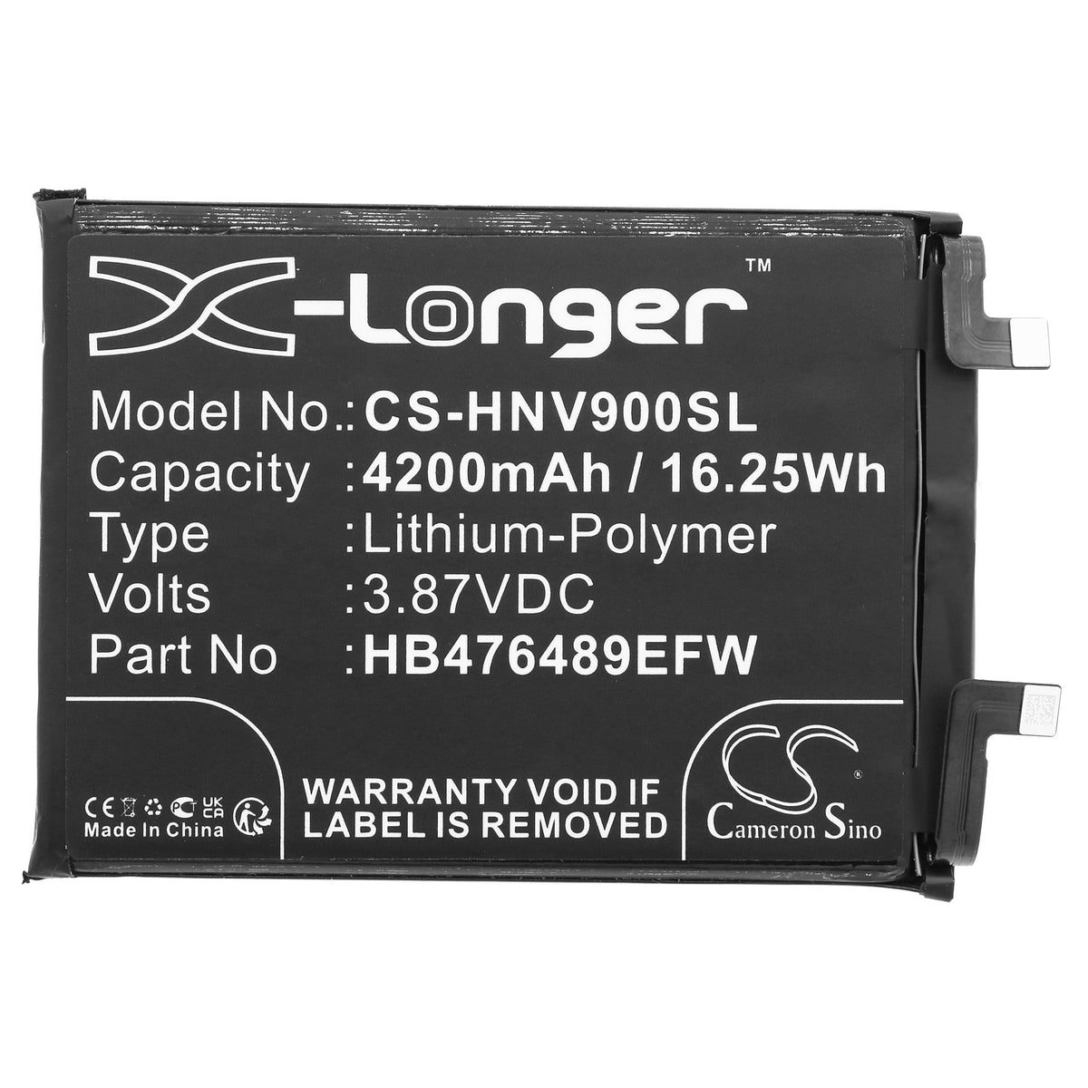 Replacement Battery for Honor Nova 9 – Mobile, SmartPhone – 4200mAh / 3.87V