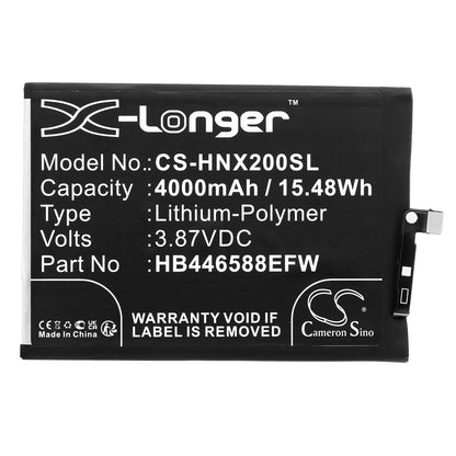Replacement Battery for Honor X20 SE 5G – Mobile, SmartPhone – 4000mAh / 3.87V