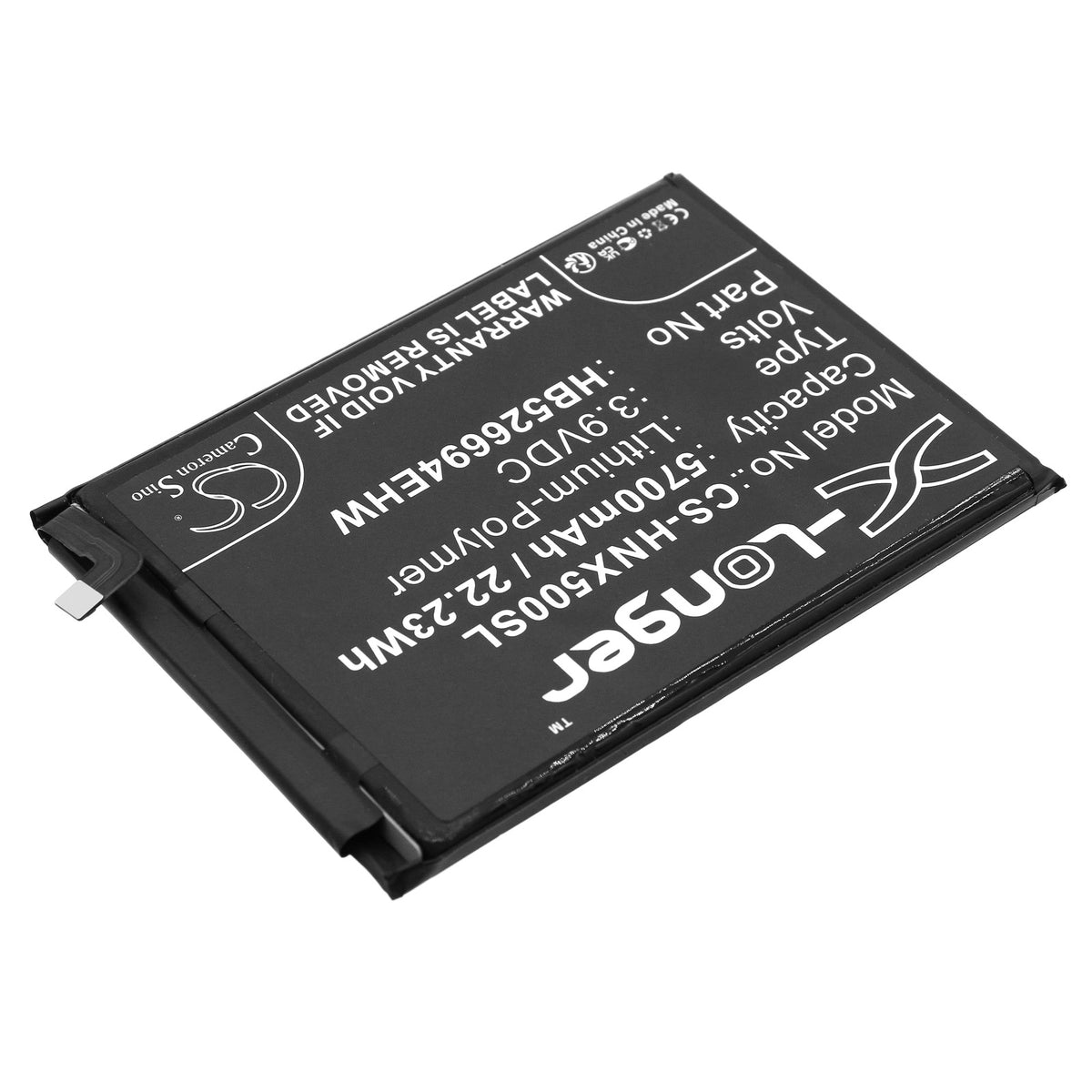 Replacement Battery for Honor X50 – Mobile, SmartPhone – 5700mAh / 3.9V