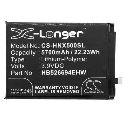 Replacement Battery for Honor X50 – Mobile, SmartPhone – 5700mAh / 3.9V