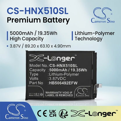 Replacement Battery for Honor Magic 5 Lite – Mobile, SmartPhone – 5000mAh / 3.87V