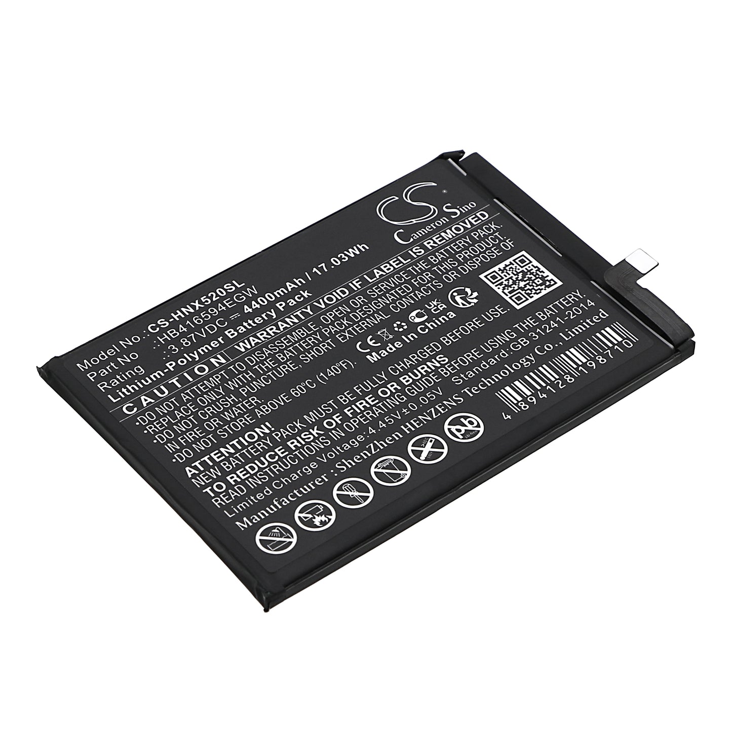 Replacement Battery for Honor X50i 5G – Mobile, SmartPhone – 4400mAh / 3.87V - image 1