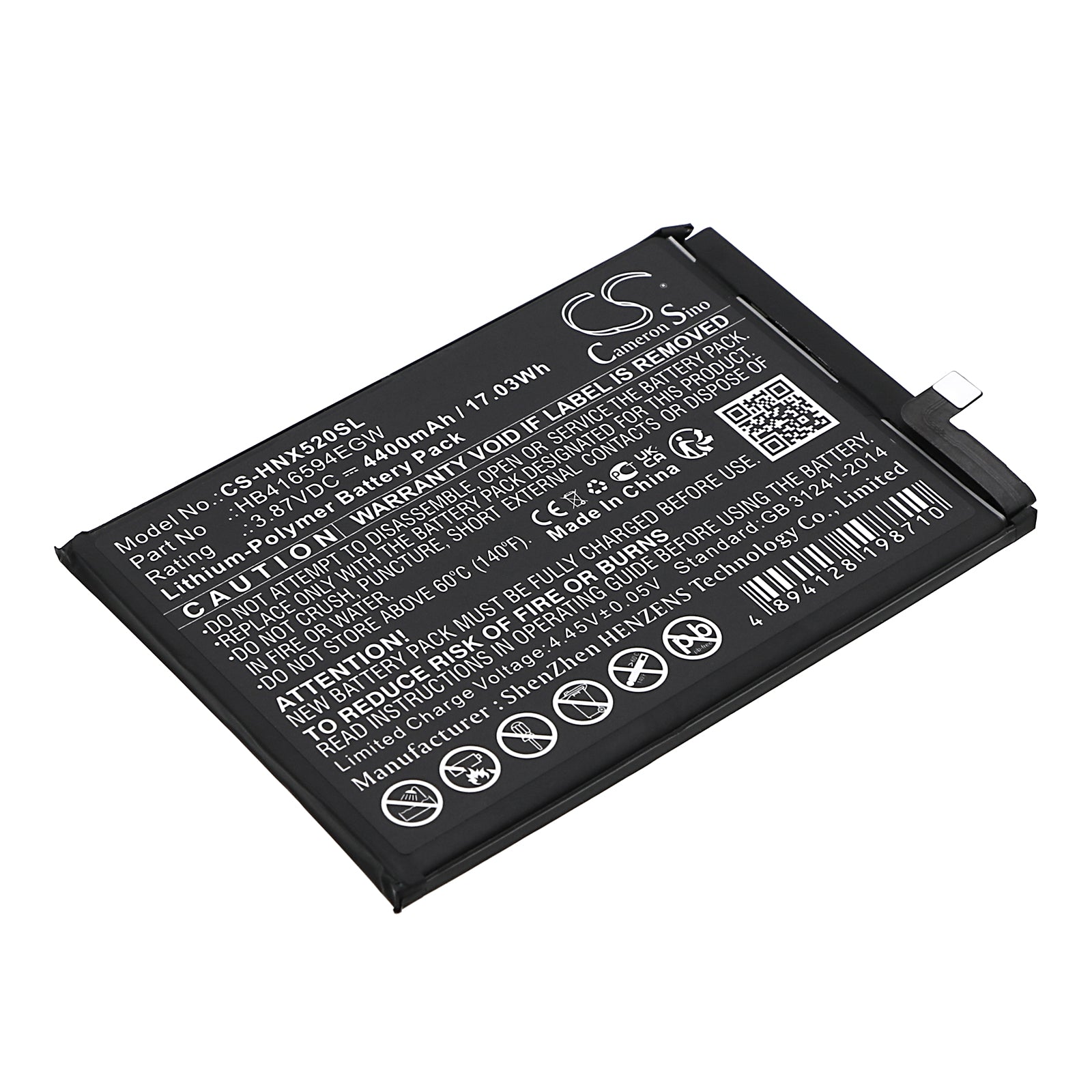 Replacement Battery for Honor X50i 5G – Mobile, SmartPhone – 4400mAh / 3.87V - image 1