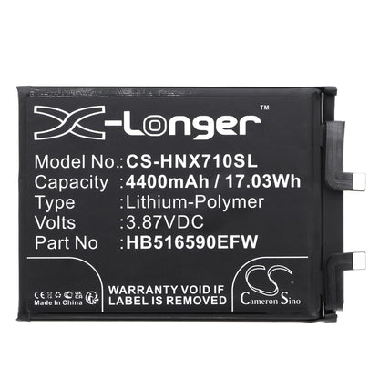 Replacement Battery for Honor  70 Pro – Mobile, SmartPhone – 4400mAh / 17.03Wh / 3.87V