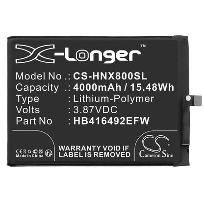 Replacement Battery for Honor X8 4G – Mobile, SmartPhone – 4000mAh / 3.87V