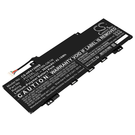 Replacement Battery for HP Pavilion Aero 13-be0141AU – Notebook, Laptop – 3650mAh / 11.55V