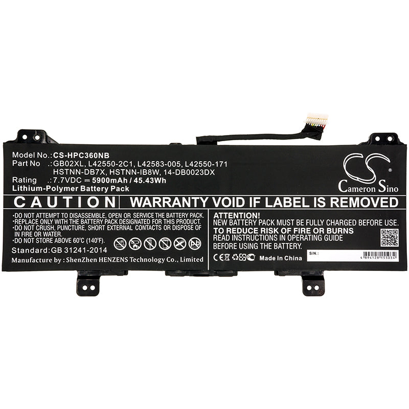 Replacement Battery for HP Chromebook X360 11 – Notebook, Laptop – 5900mAh / 7.7V - image 3