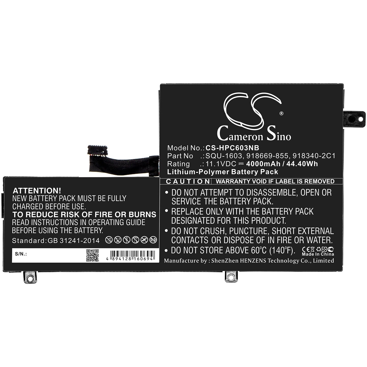 Replacement Battery for HP  11 G5 EE Chromebook – Notebook, Laptop – 4000mAh / 44.40Wh / 11.1V