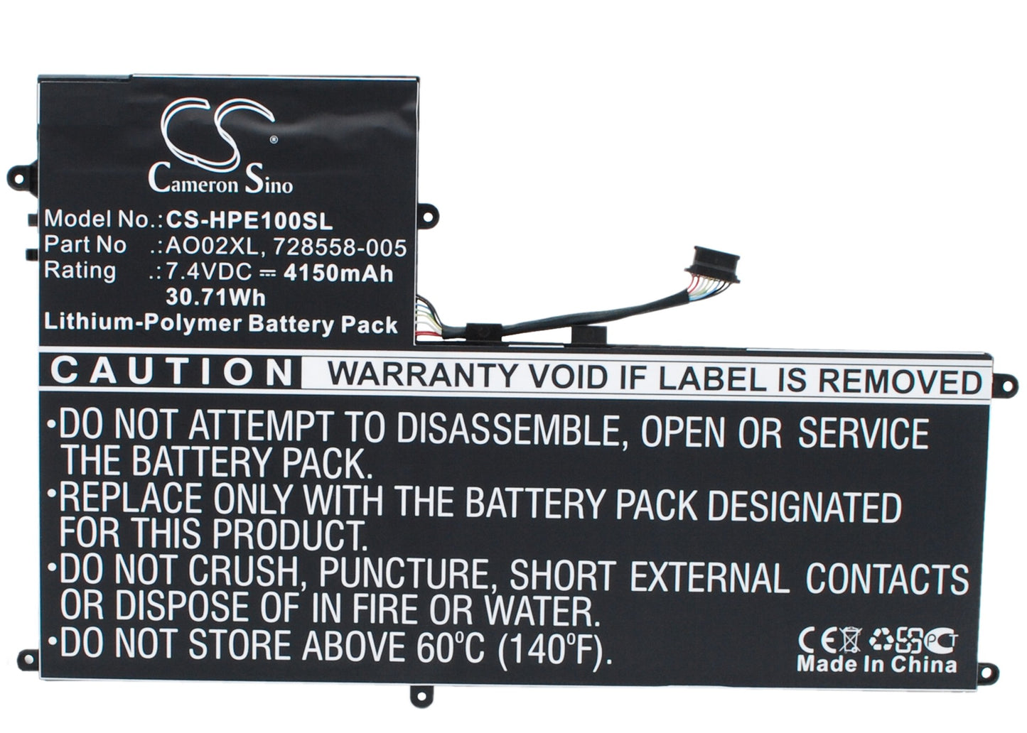 Replacement Battery for HP ElitePad 1000 – Tablet – 4150mAh / 7.4V - image 1