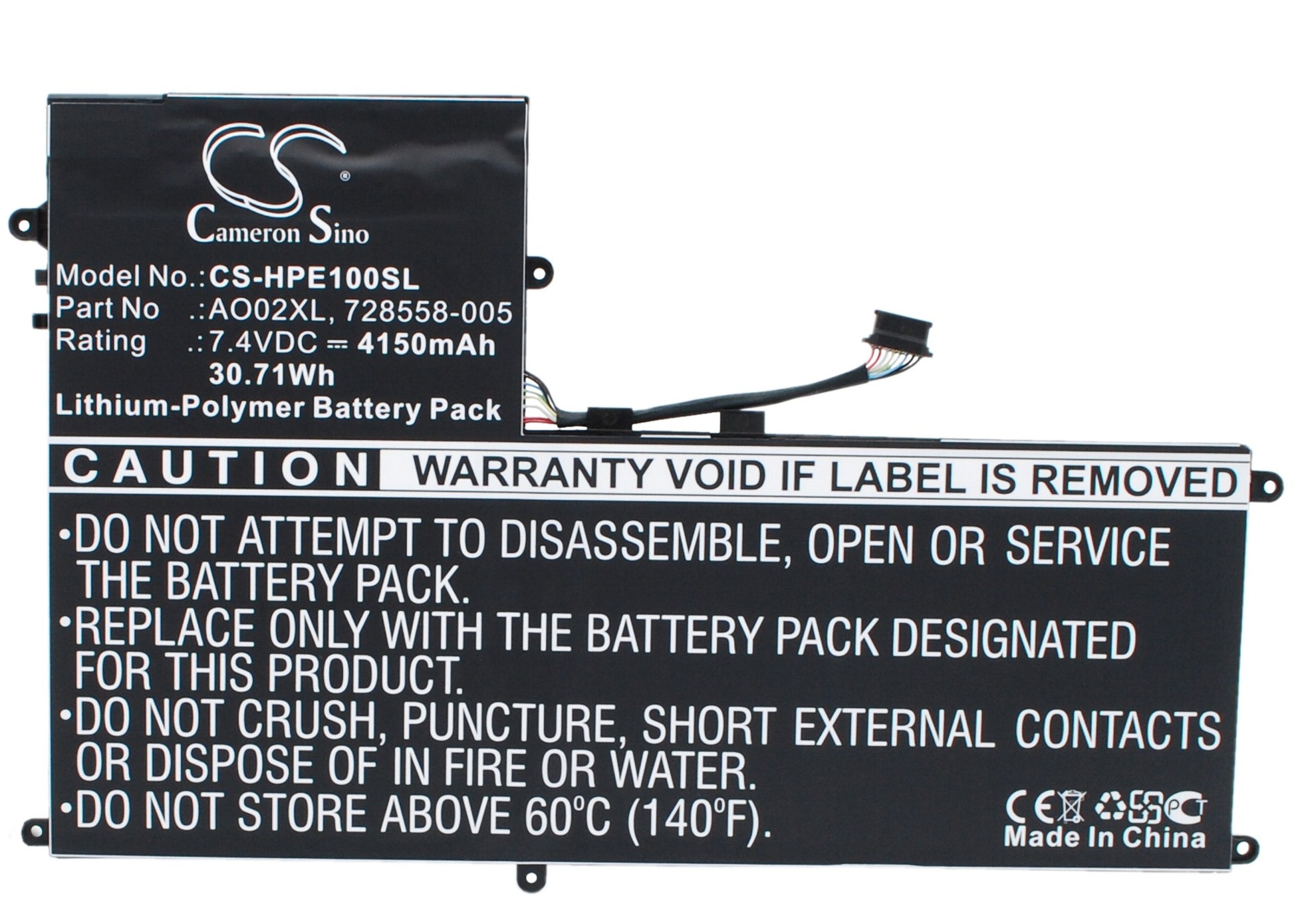 Replacement Battery for HP ElitePad 1000 – Tablet – 4150mAh / 7.4V - image 1