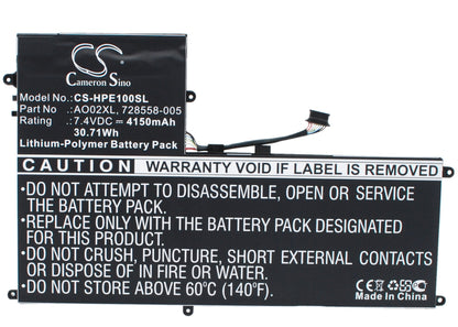 Replacement Battery for HP ElitePad 1000 – Tablet – 4150mAh / 7.4V - image 1