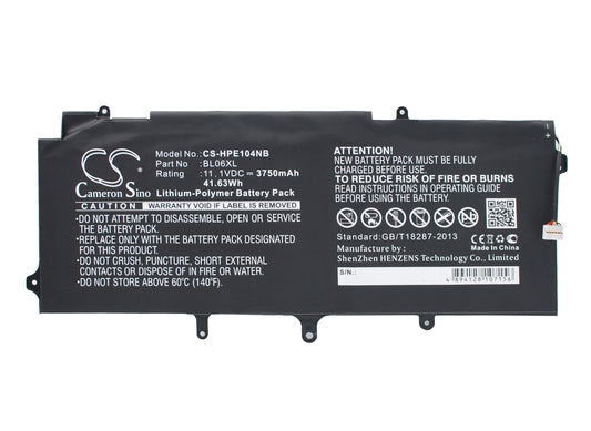 Replacement Battery for HP EliteBook 1040 – Notebook, Laptop – 3750mAh / 11.1V