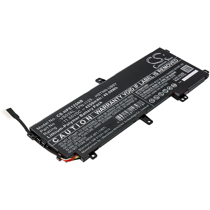 Replacement Battery for HP Envy 15-AS005NG W8Y52EA – Notebook, Laptop – 4250mAh / 11.55V - image 1