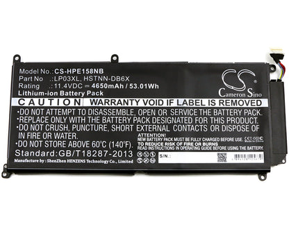 Replacement Battery for HP Envy 15-AE015TX – Notebook, Laptop – 4650mAh / 11.4V - image 3