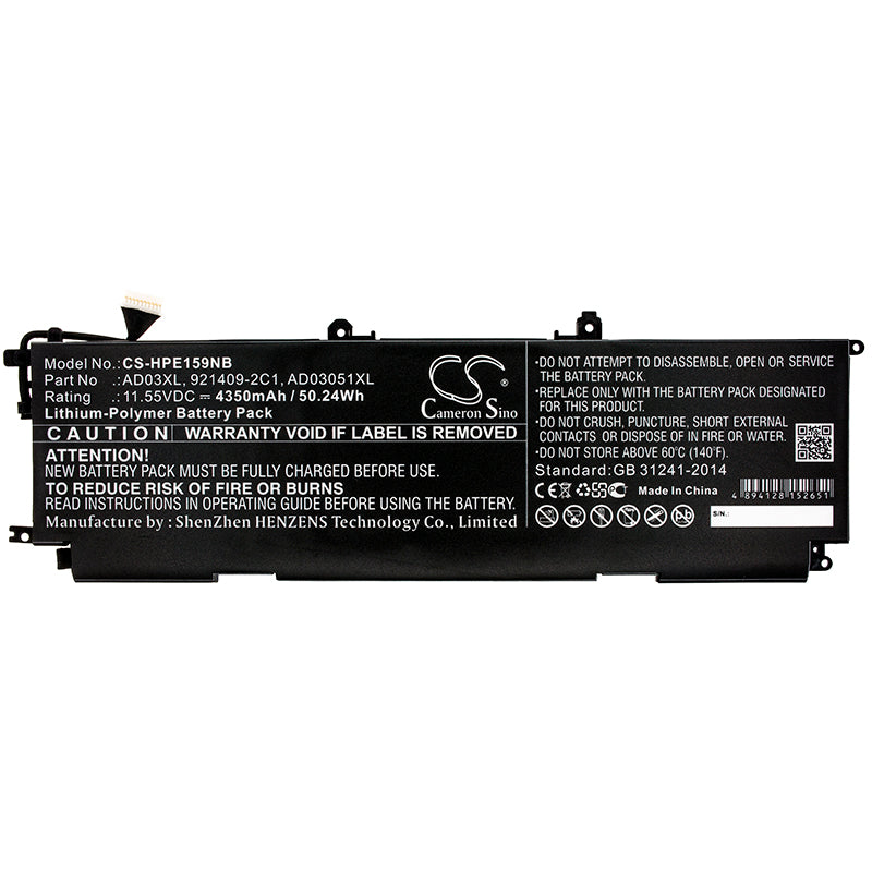 Replacement Battery for HP Envy 13-AD159TX – Notebook, Laptop – 4350mAh / 11.55V - image 3