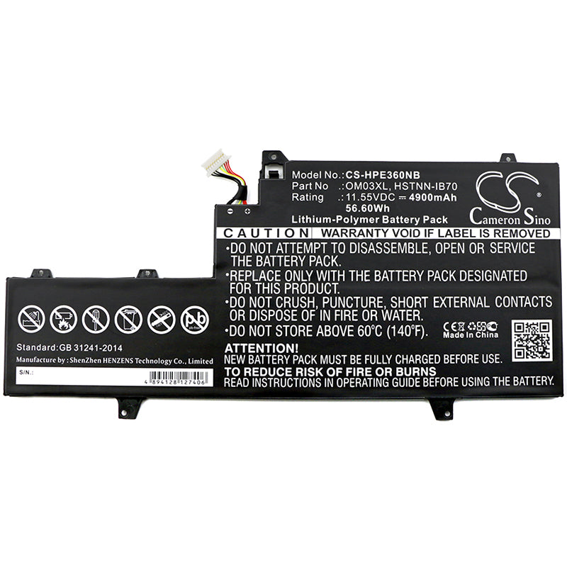 Replacement Battery for HP EliteBook x360 1030 G2 – Notebook, Laptop – 4900mAh / 11.55V - image 3