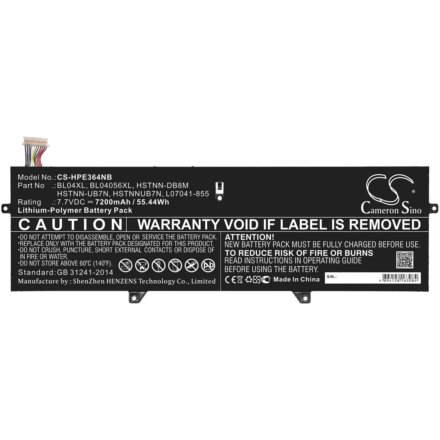 Replacement Battery for HP  ELITEBOOK X360 1040 G5 – Notebook, Laptop – 7200mAh / 55.44Wh / 7.7V