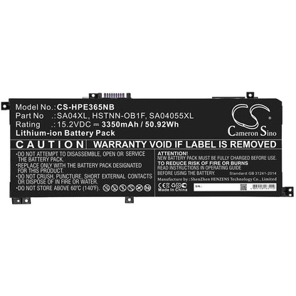 Replacement Battery for HP Envy X360 15-DS0002NC – Notebook, Laptop – 3350mAh / 15.2V - image 3