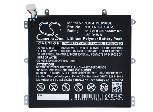 Replacement Battery for HP Slate 8 Pro – Tablet – 5650mAh / 3.7V - image 1