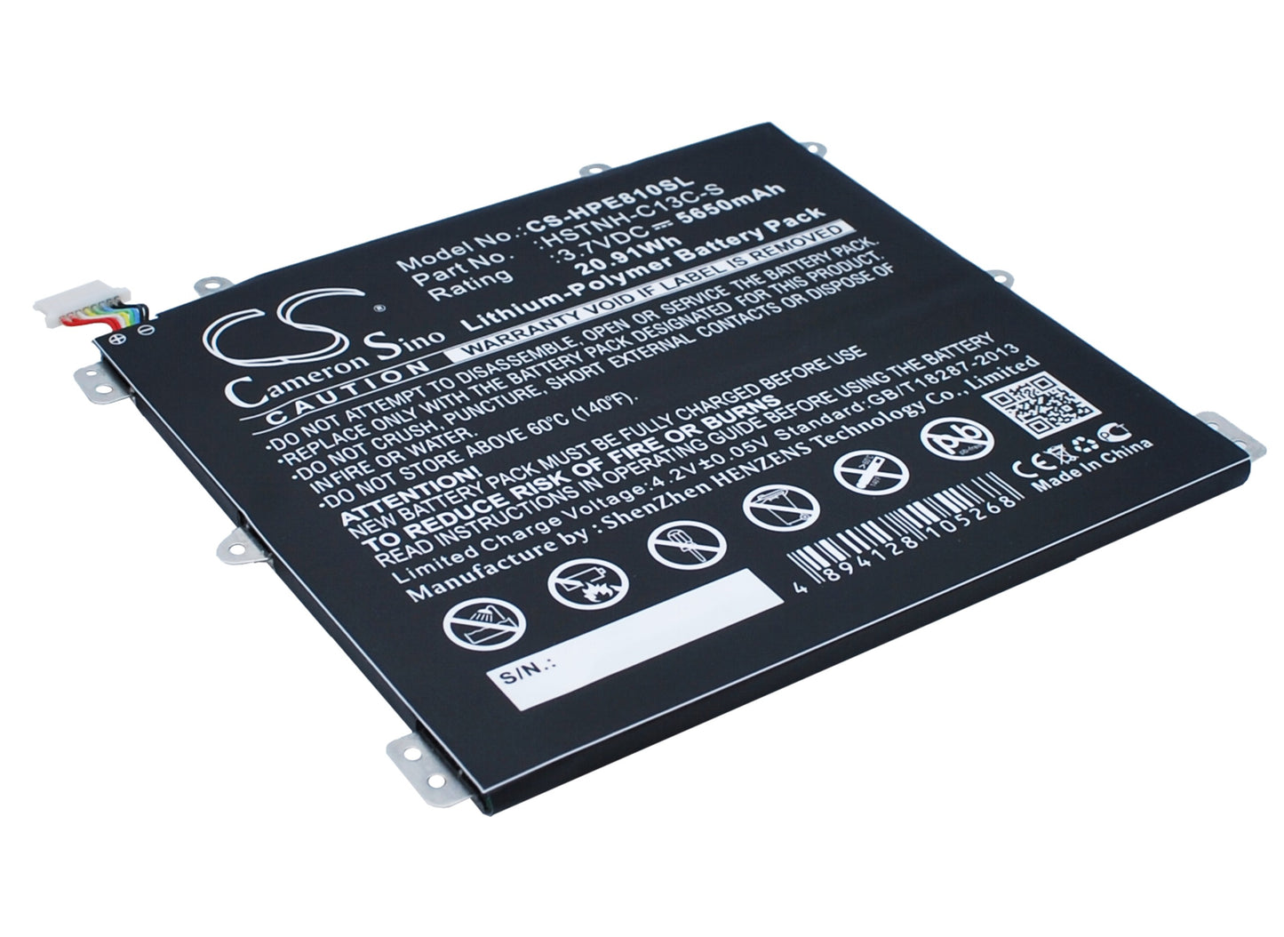 Replacement Battery for HP Slate 8 Pro – Tablet – 5650mAh / 3.7V - image 2