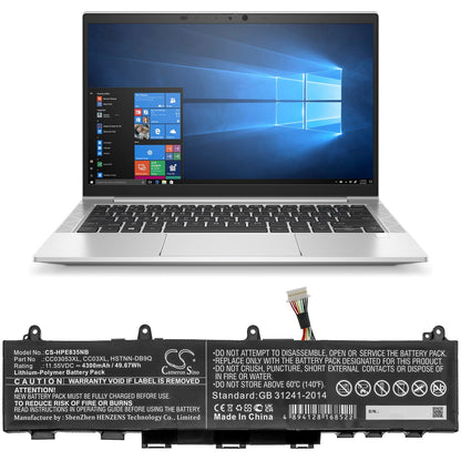 Replacement Battery for HP  EliteBook 830 G7 – Notebook, Laptop – 4300mAh / 49.67Wh / 11.55V
