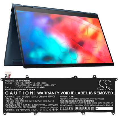 Replacement Battery for HP  Elite Dragonfly G1 – Notebook, Laptop – 6800mAh / 52.36Wh / 7.7V