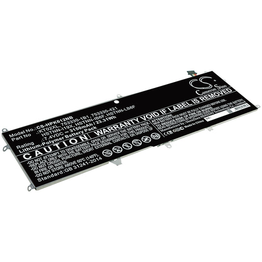 Replacement Battery for HP Pro X2 612 G1 Keyboard – Notebook, Laptop – 3150mAh / 7.4V