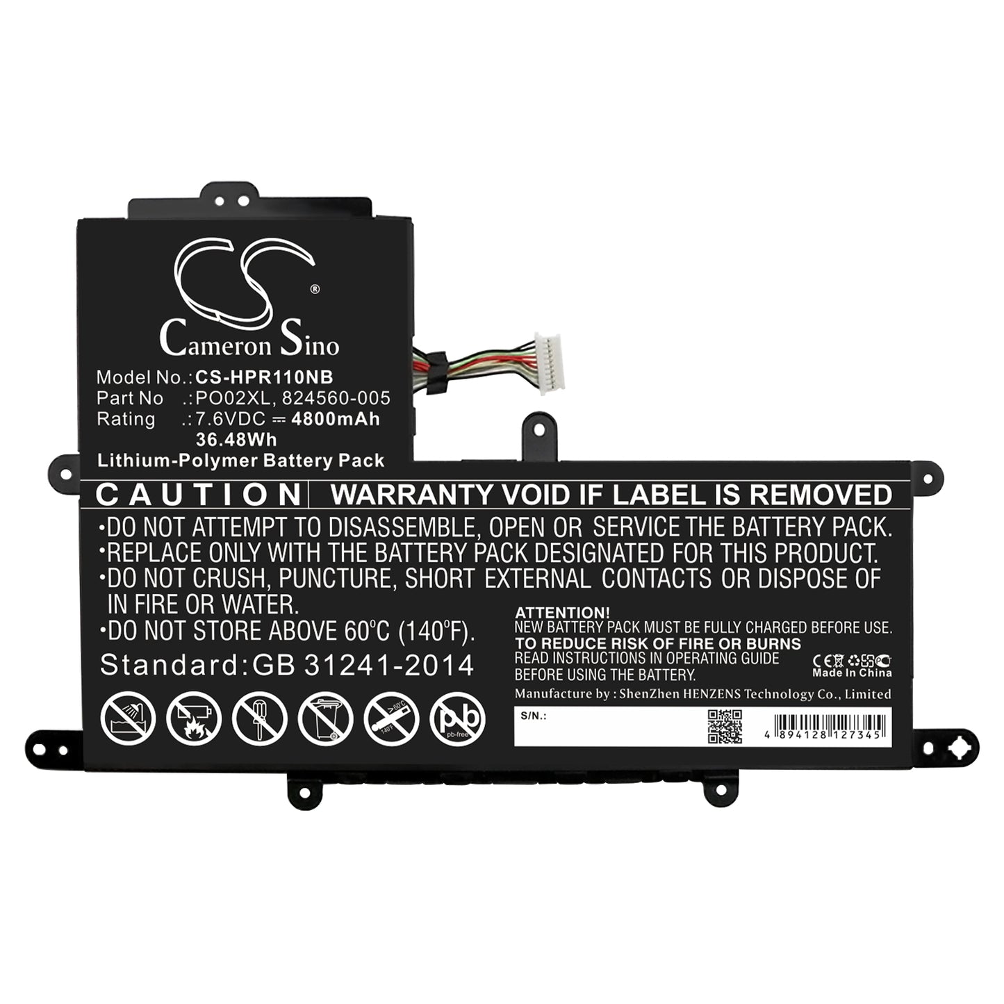 Replacement Battery for HP Stream 11-R015WN – Notebook, Laptop – 4800mAh / 7.6V - image 3