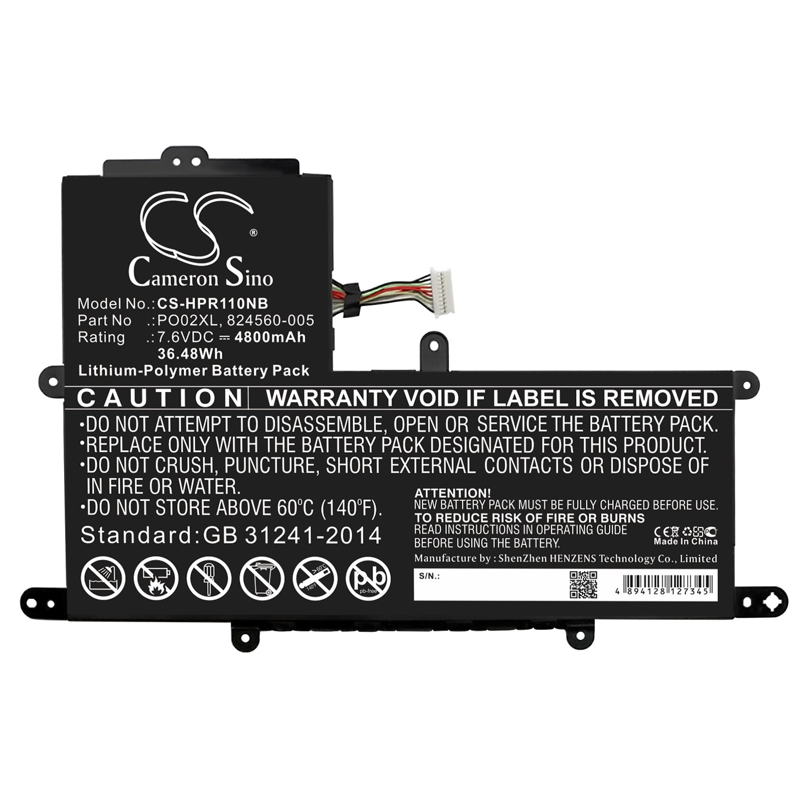 Replacement Battery for HP Stream 11-R015WN – Notebook, Laptop – 4800mAh / 7.6V - image 3