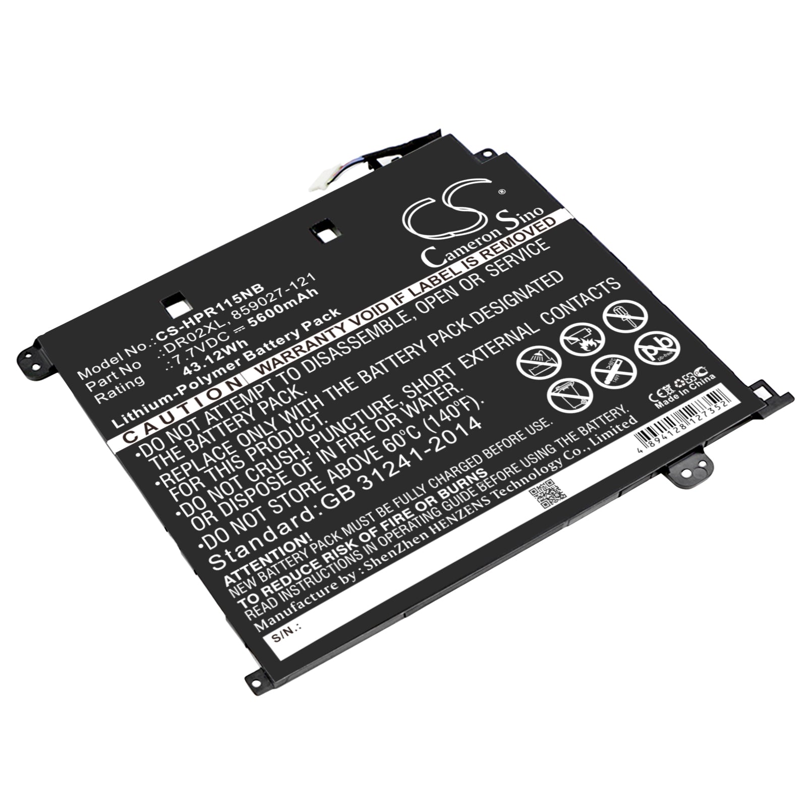 Replacement Battery for HP Chromebook 11 G5 – Notebook, Laptop – 5600mAh / 7.7V - image 1