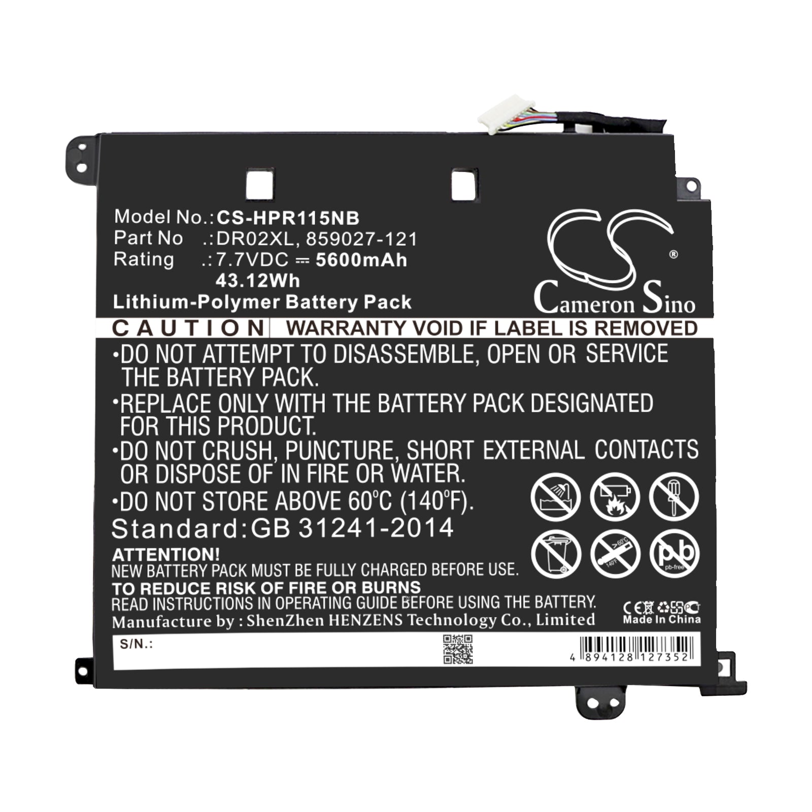 Replacement Battery for HP Chromebook 11 G5 – Notebook, Laptop – 5600mAh / 7.7V - image 3